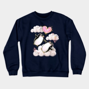 Cute penguins couple Crewneck Sweatshirt